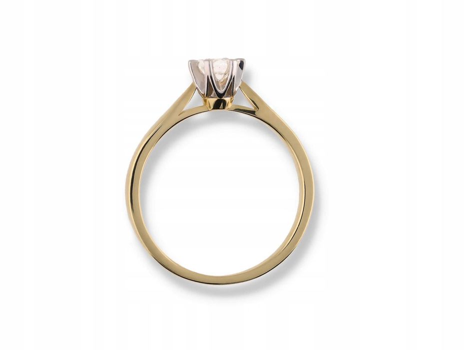 Złoty Pierścionek pr.585 14k brylant 0.25ct RS0336