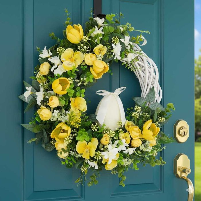 Wianek na drzwi, wiosenny