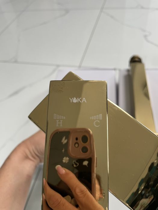 Bateria wysoka kolor złoty 2 szt.