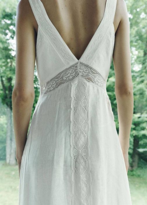 Льняное платье zara