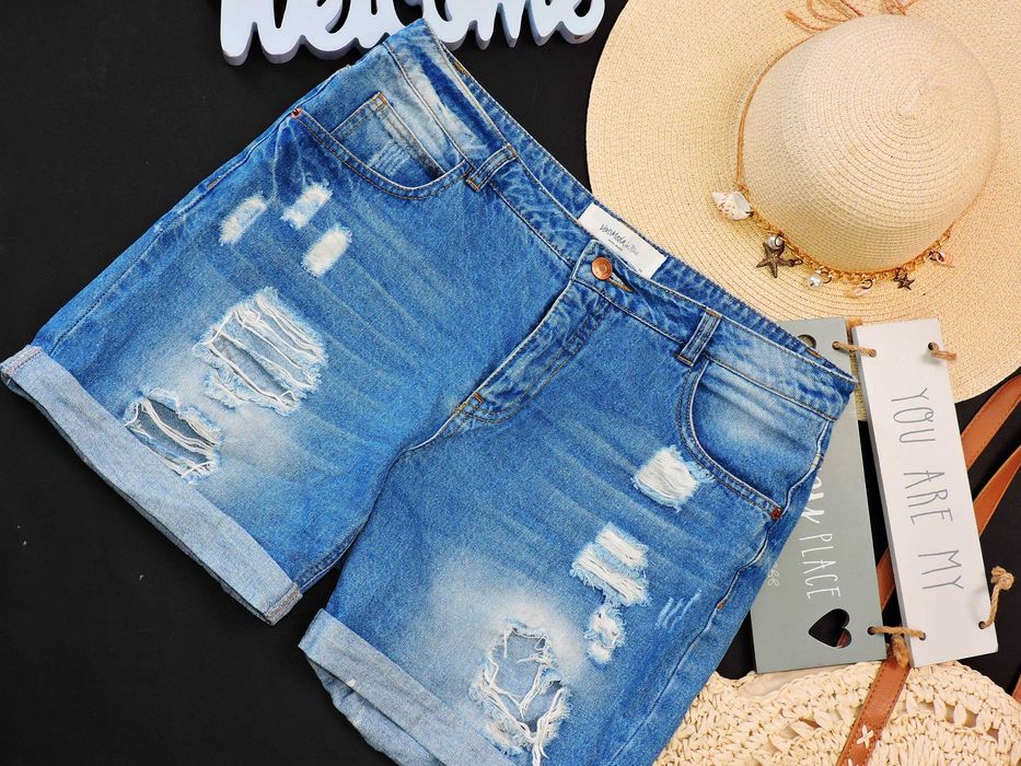 Vero Moda Świetne szorty jeans dziury M