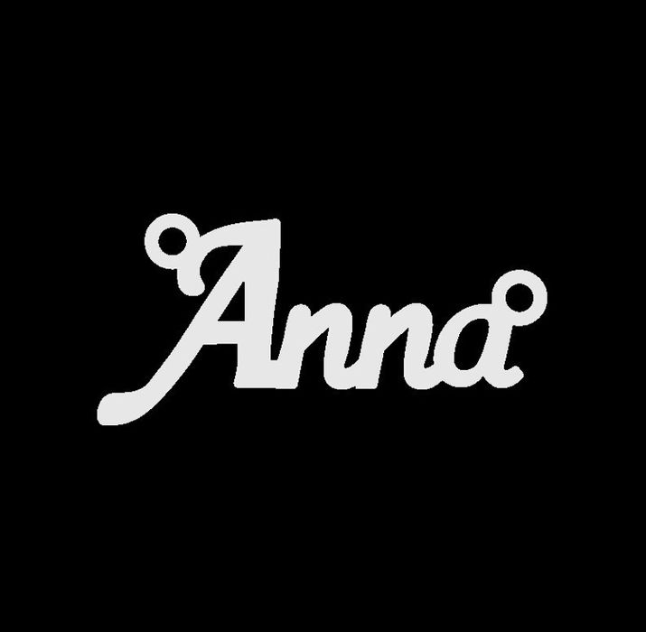 Серебряный кулон с именем Anna,  подвеска имя Anna на цепочке