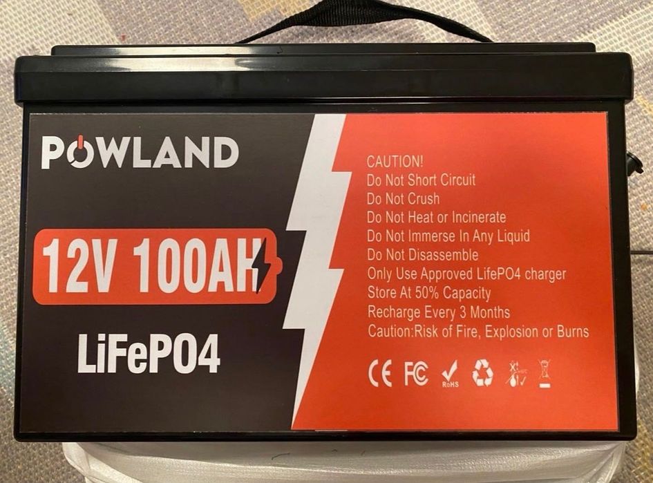 Аккумулятор LiFePo4 "PoWlanD”12V (100 Ah) В Наявності
