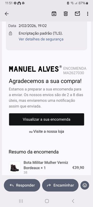 Botas militar bordeaux Manuel Alves