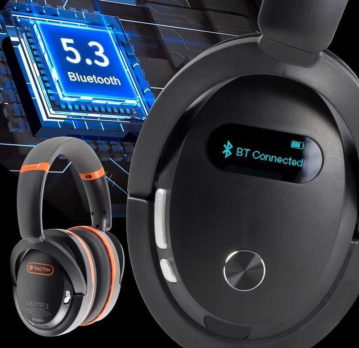 Słuchawki OCHRONNE + RADIO BT LCD budowlane NOWE Gwarancja!