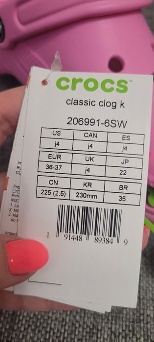 Crocs j4 , 23см крокси для дівчинки j4