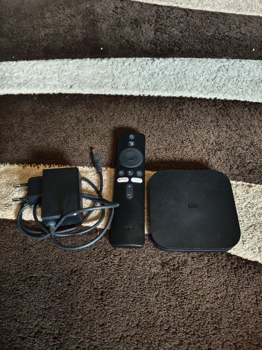 Xiaomi Mi Box S 4K Android TV + pilot + zasilacz | Netflix, Prime Video