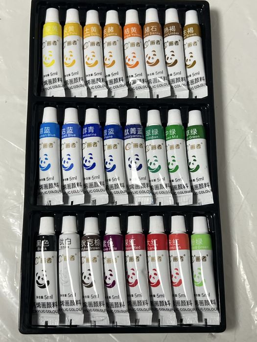 Okazja! Nowy Zestaw farb akrylowych 24 sztuki