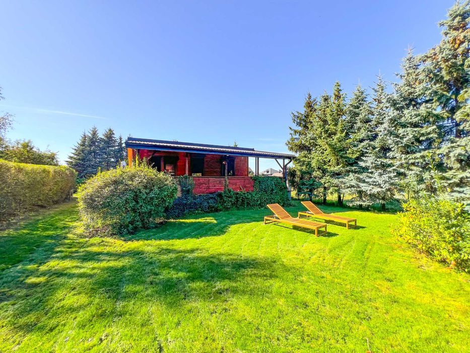 Domek letniskowy całoroczny nad jeziorem Skrzyneckim z jacuzzi