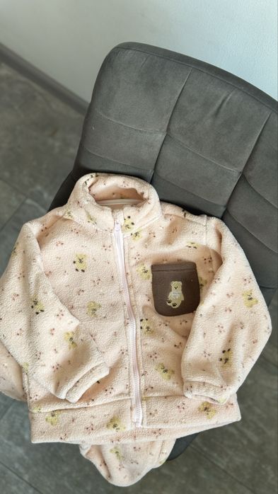 Костюм флісовий на дівчинку теплий кофта джогери штани