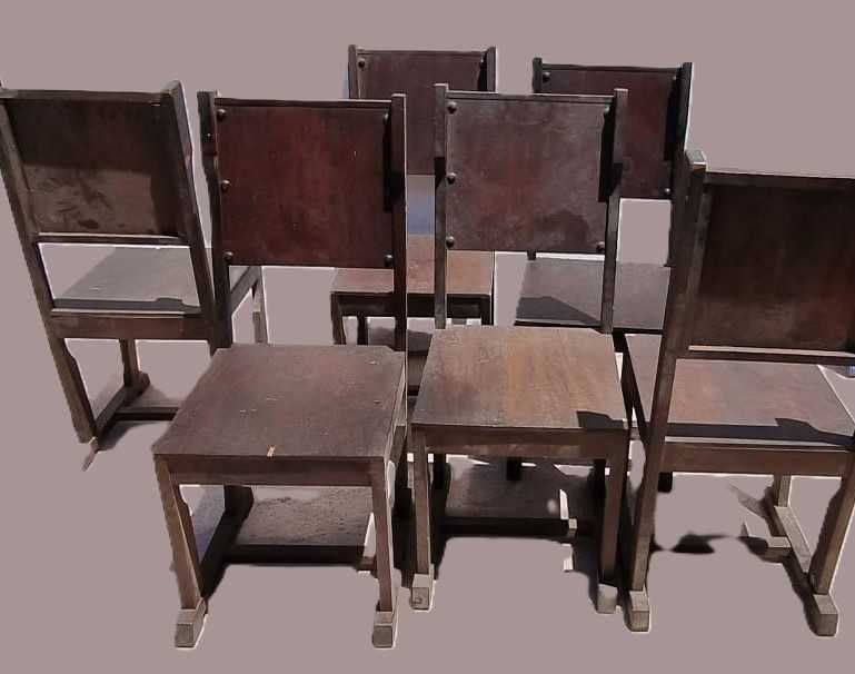 Cadeiras antigas em madeira (6 unidades)