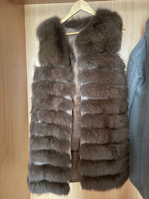 Жилет песцовый 2 варианта длины