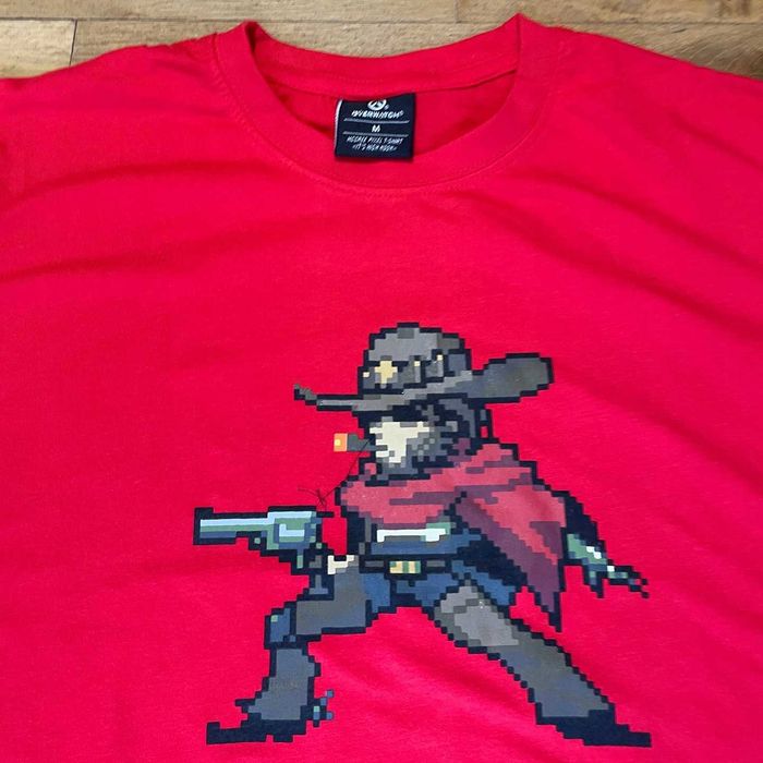 level up wear overwatch męski t-shirt logo modny rozm. m - nowy