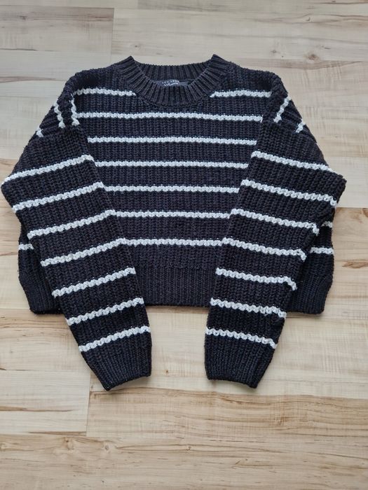 Sweter w paski biało-czarne roz.164-170 New Look