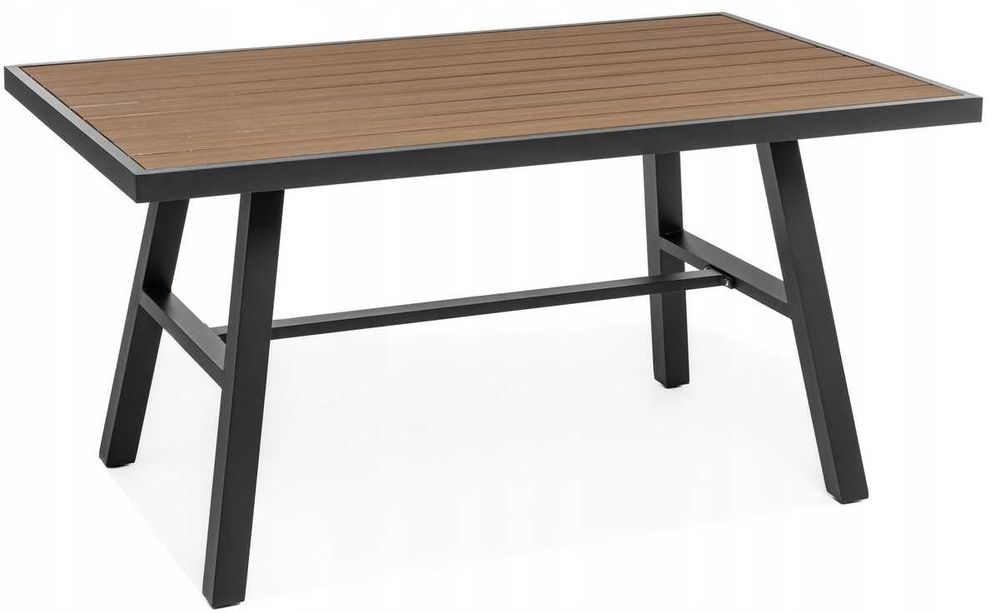 Meble ogrodowe tarasowe aluminiowe beżowe narożnik stół ławka obiadowy