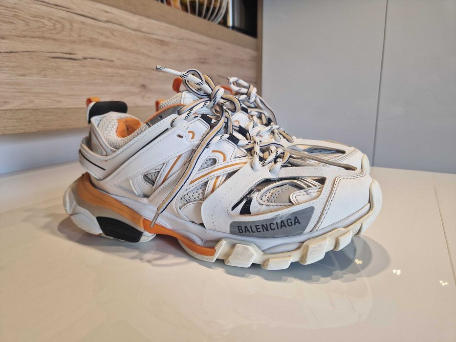 Balenciaga Track White-Orange Full Set Box Sznurówki