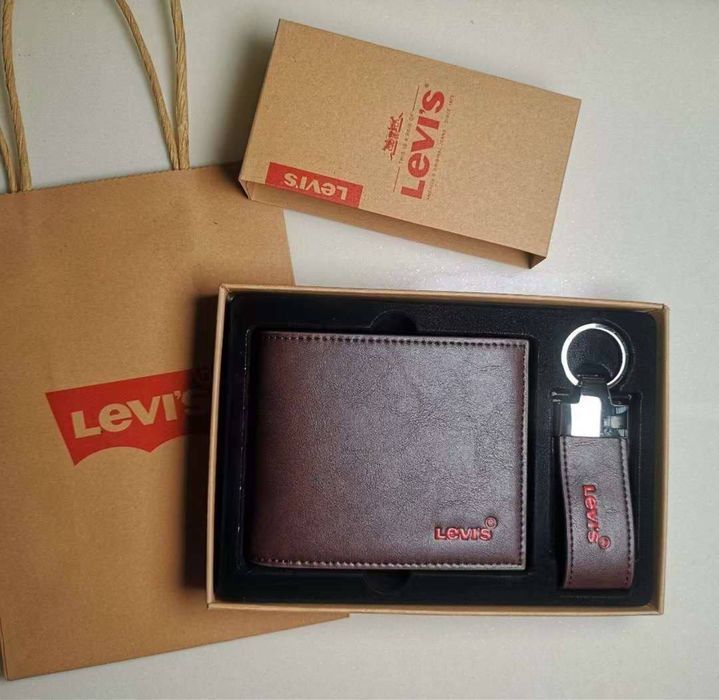 Мужской кошелек Levis купить черный коричневый гаманець левайс