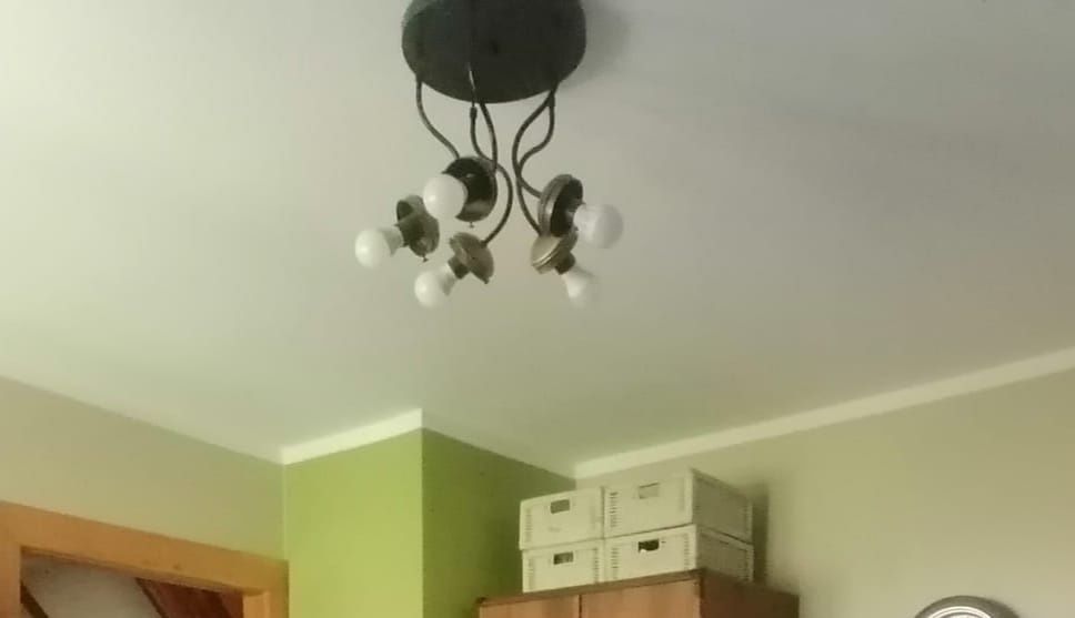 Lampa sufitowa loft 5 żarówek duża
