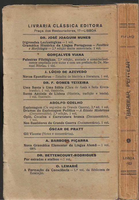 Barbear, Pentear (Jornal D’ Um Vagabundo) Edição de 1923