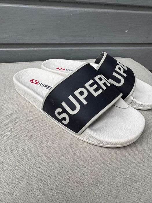 Nowe klapki damskie SUPERGA białe czarne 39