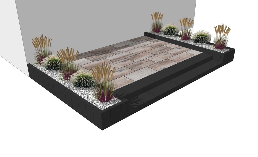 Palisada betonowa, krawężnik 100 cm grafit KURIER