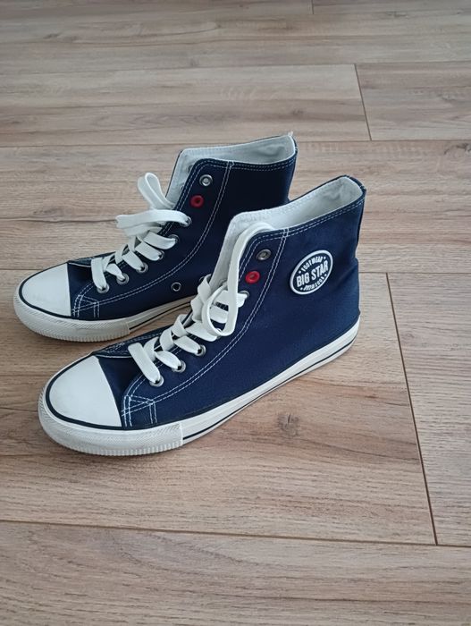 BIG STAR trampki damskie wysokie granatowe