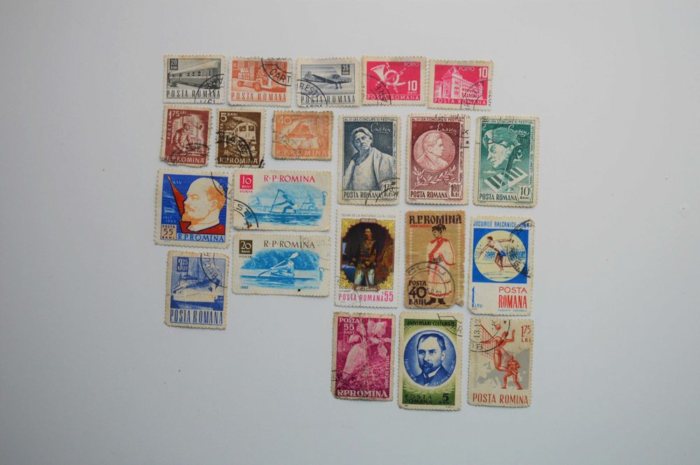 Lot 21 Romanian Stamps: Various