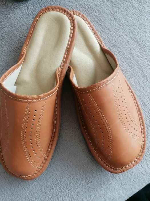 Nowe męskie ciepłe 46 kapcie góralskie kożuch profilowane