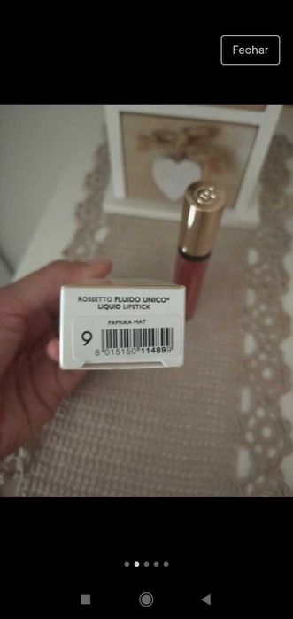 Batom líquido mate Collistar. Novo na caixa. Paprika.