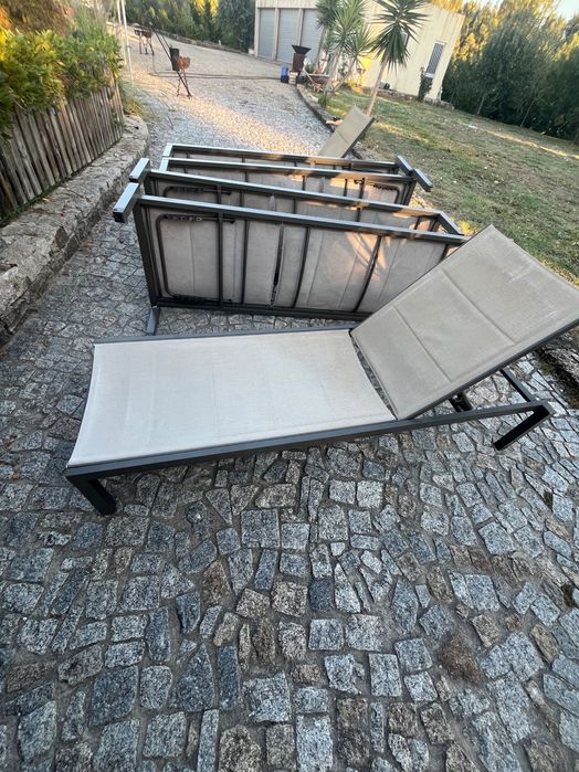 6 Espreguiçadeiras cinza