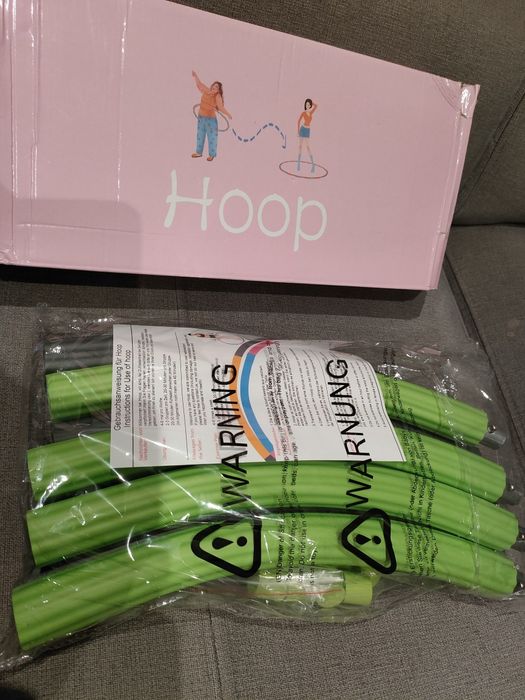 Hula hop składany z wykończeniem pianki.