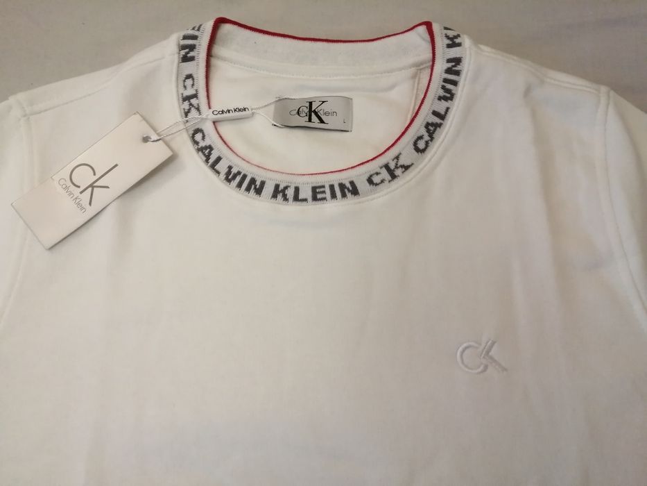 NOWY męski sweter Calvin Klein elegancka bluzka CK L