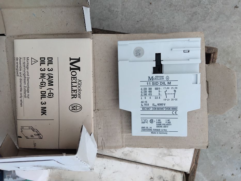 Moduł styków pomocniczych do stycznika Moeller 11 SID DIL M