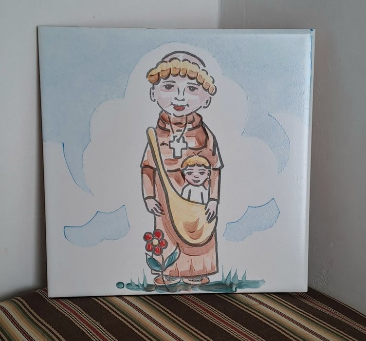 Azulejo pintado à mão,  St. António