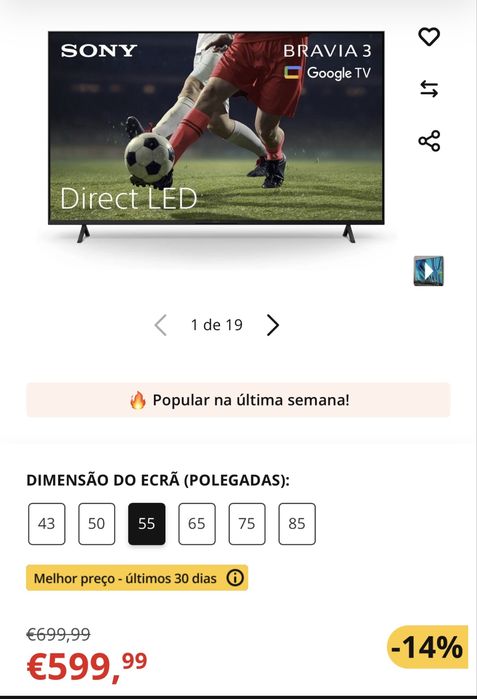 Sony Bravia Smart Tv 55