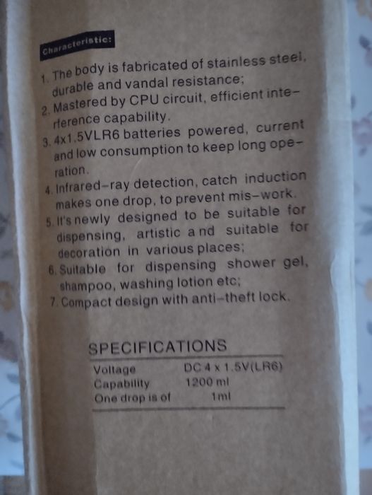 saboneteira automático de mãos Inox Novo  automático