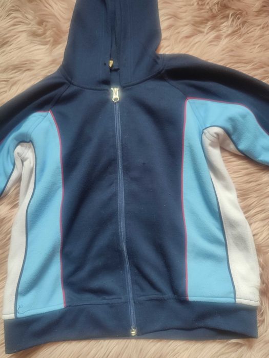Granatowa bluza z kapturem dziewczęca XS