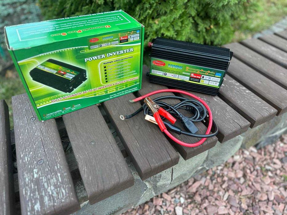 Инвертор 12-220v 3200w с подзарядкой аккумулятора. Преобразователь ИБП