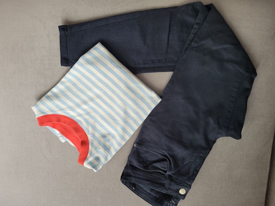 Granatowe sponie, jeansy skinny Zara r. 38