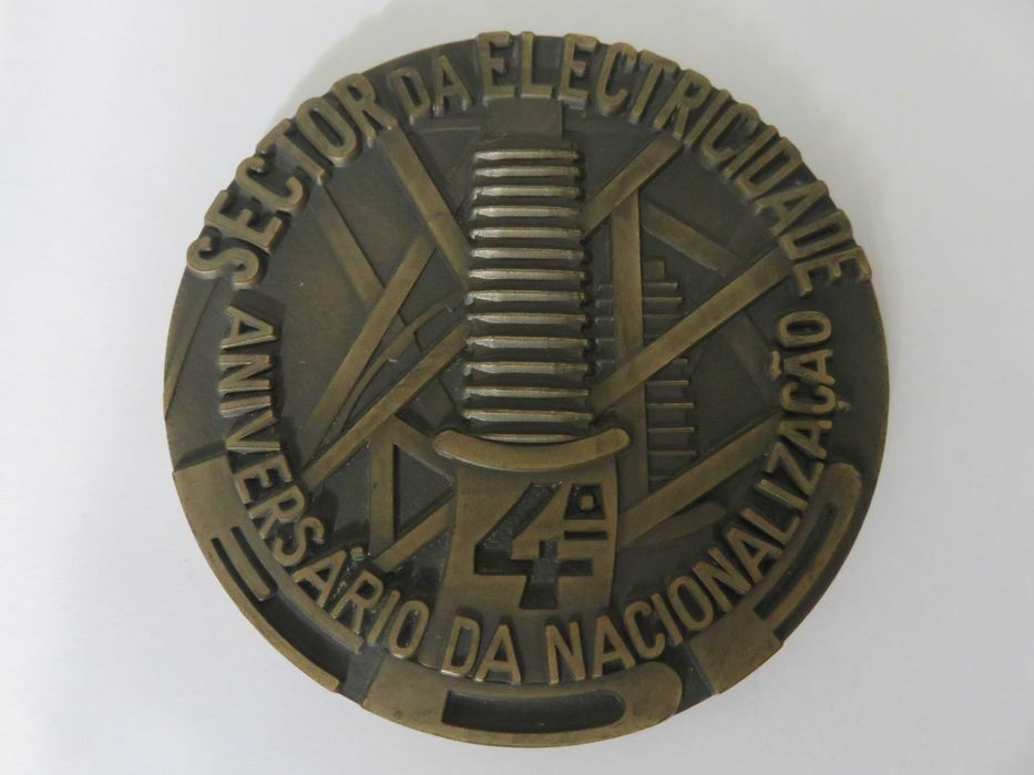Medalhas Antigas Comemorativas Nacionalização Aniversário EDP.