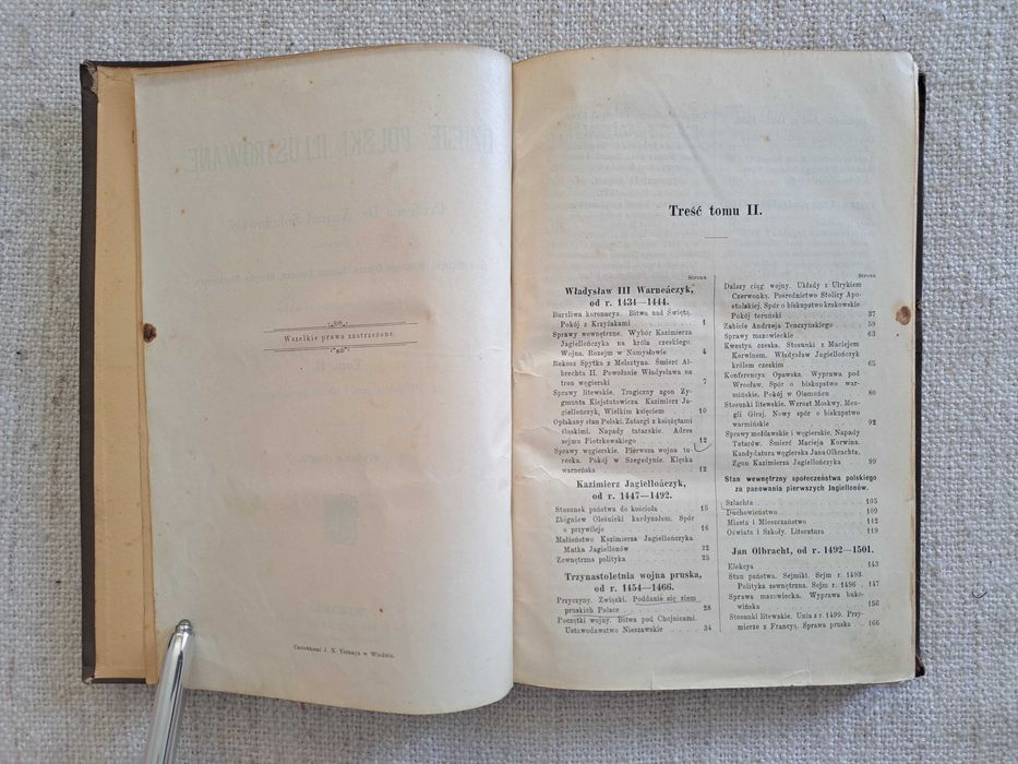 1904 rok. Dzieje Polski Illustrowane z illustracyami Matejki. Tom II