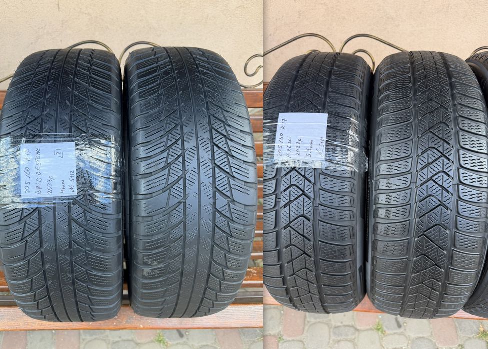Шини зимові пара 205/60 R17 (93H) Bridgestone LM001