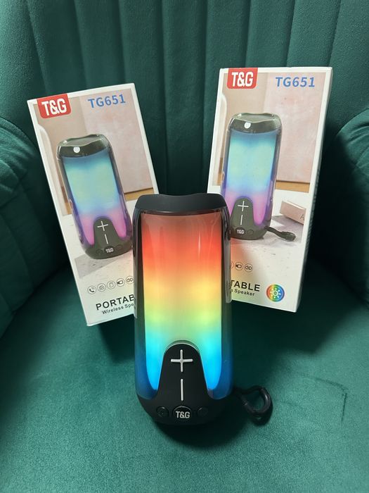 Портативная колонка Bluetooth TG-651 RGB black