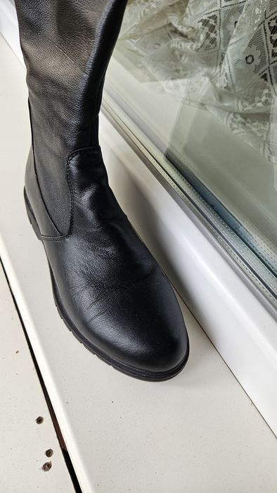 Шкіряні ботфорди