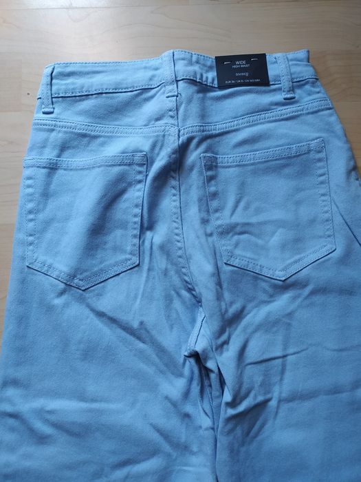 NOWE spodnie jeansowe damskie szerokie r. S H&M