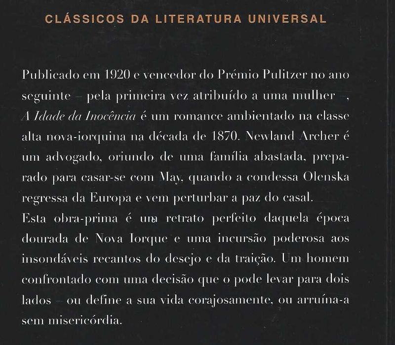 A Idade da Inocencia, de Edith Wharton