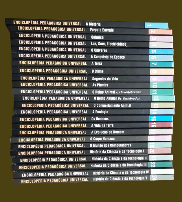 Enciclopédia Pedagógica Universal composta por 24 volumes
