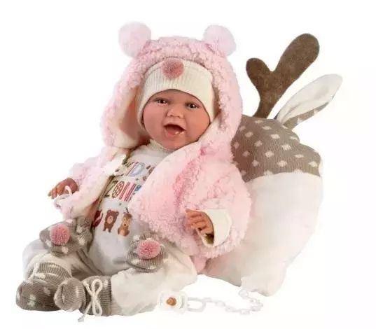 Lalka bobas Mimi z poduszką 42cm. Llorens