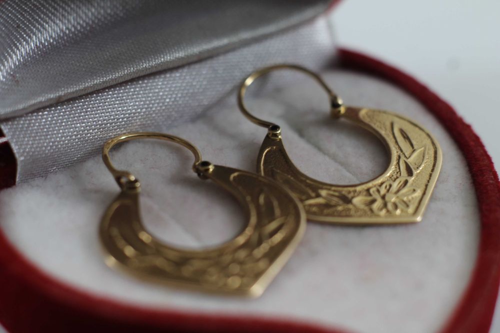 Piękne złote kolczyki pr.585 14K