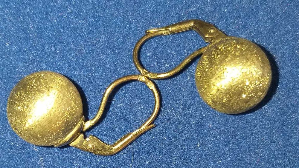 Brincos Prata Dourada Lei Portuguesa 925 Milésimas - Novos